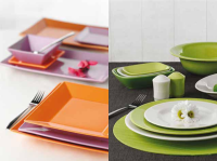 CERAMIC TABLEWARE OF VARIOUS COLORS